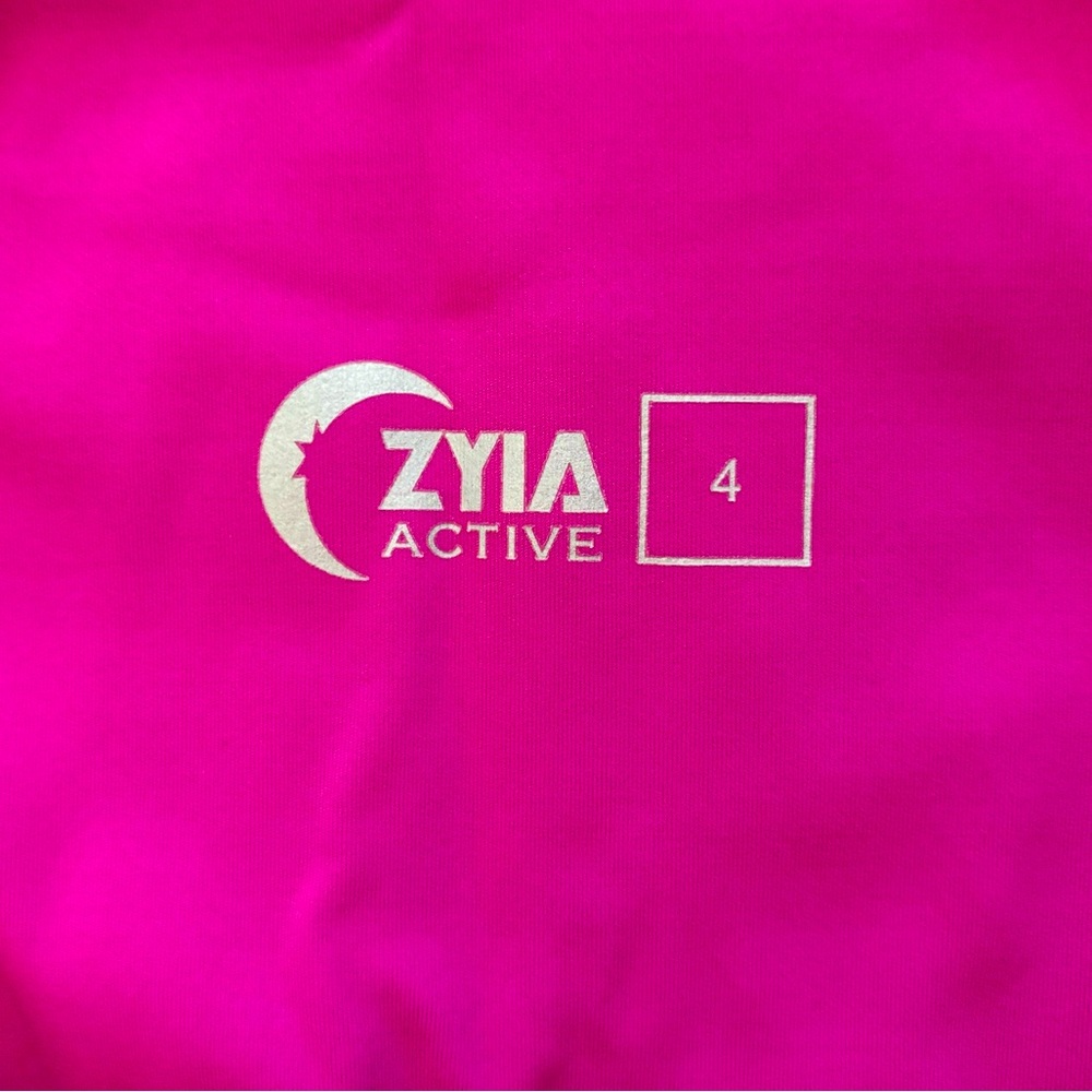 ZYIA Active Womens Size 4 Yoga Leggings 7/8 Length High Rise Pink Cut Outs - Picture 4 of 4